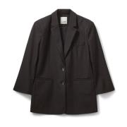 Klassieke Zwarte Blazer Kaisw Model Sofie Schnoor , Black , Dames