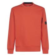 Diagonal Raised Fleece Crew Neck Sweatshirt C.p. Company , Red , Heren