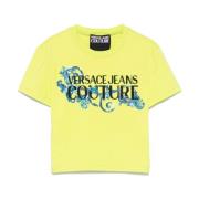 Groene T-shirt en Polo Versace Jeans Couture , Green , Dames