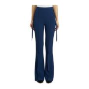 Flared broek met veters Elisabetta Franchi , Blue , Dames