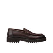 Heren tumbled lederen Penny loafer | bruin Doucal's , Brown , Heren