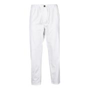 Casual Tencel Katoenen Broek Sun68 , White , Heren