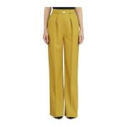 Wollen Hoge Taille Broek Elisabetta Franchi , Yellow , Dames