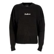 Zwart/Wit W Logo Crewneck Sweater Disclaimer , Black , Dames