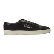 Zwarte Sneakers Klassieke Stijl Saint Laurent , Black , Heren