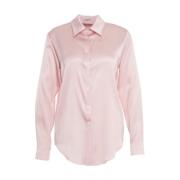 Roze Zijden Blouse Elegante Stijl Himon's , Pink , Dames