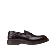 Heren leren Penny loafer | burgundy - Doucal's , Red , Heren