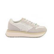 Casual Sneakers in Diverse Materialen Sun68 , White , Dames