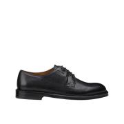 Heren tumbled lederen Derby veterschoen | zwart Doucal's , Black , Her...