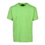 Zijde Katoen T-shirt Peuterey , Green , Heren