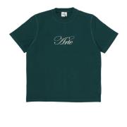 Groene Tee met Script Logo Korte Mouw Arte Antwerp , Green , Heren