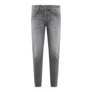 Slim Cropped Carrot Broek Jacob Cohën , Gray , Heren