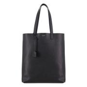 Gestructureerde leren bold tote tas Saint Laurent , Black , Heren