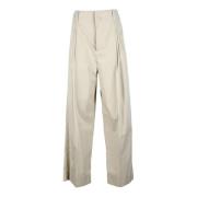 Katoen Zijde Broek Bottega Veneta , Beige , Dames