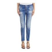 Cool Girl Denim Broek Dsquared2 , Blue , Dames