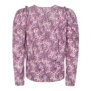 Mauve Grafische Print Zijde Blend Sweater Isabel Marant , Pink , Dames