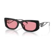 PR 14Ys 1Ab30L Sunglasses Prada , Black , Dames