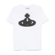 Klassiek Wit Halftone Orb T-Shirt Vivienne Westwood , White , Heren