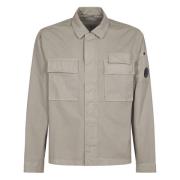 Gabardine Lens Overhemd voor Mannen C.p. Company , Beige , Heren