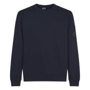 Licht Fleece Crew Neck Sweatshirt C.p. Company , Blue , Heren