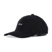 Fluweel Gebogen Klep Verstelbare Pet Zwart Obey , Black , Unisex