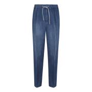 Denim Trekkoordbroek Vrijetijdsontwerp Brunello Cucinelli , Blue , Her...