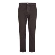 Caffè Dyed Denim Broek Brunello Cucinelli , Black , Heren