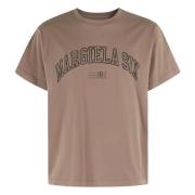 Logo Maxi Style T-Shirt MM6 Maison Margiela , Brown , Heren