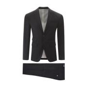 Compleet Set 900 Stof Jas en Broek Dsquared2 , Black , Heren