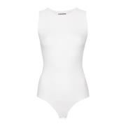 Witte High Neck Bodysuit Jil Sander , White , Dames