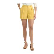 Gele geplooide shorts Ralph Lauren , Yellow , Dames