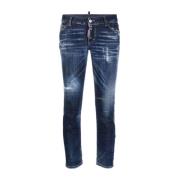 Uitlopende Crop Jeans Dsquared2 , Blue , Dames