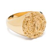 Gouden ring voor heren accessoires Dolce & Gabbana , Yellow , Heren