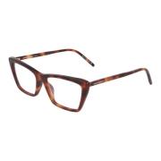 Onregelmatige Vorm Acetaat Bril Saint Laurent , Brown , Unisex