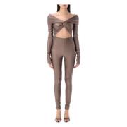 Cut-Out Jumpsuit Greige Ss25 Andamane , Brown , Dames