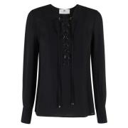 Stijlvolle Blouse voor Vrouwen Elisabetta Franchi , Black , Dames