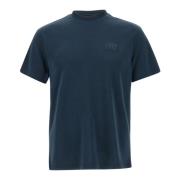 Zachte Lyocell Blend Heren T-shirt Blauw Emporio Armani EA7 , Blue , H...