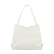 Witte Leren Ludovica Shopper Gianni Chiarini , White , Dames