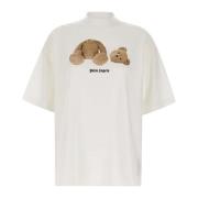 Bear Loose Tee Wit T-shirt Palm Angels , White , Dames