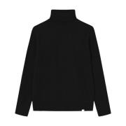 Eddie Wool Rib Roll Neck Sweater Les Deux , Black , Heren