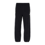 Zwarte katoenen joggers voor heren Msgm , Black , Heren