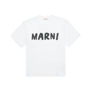 Casual Katoenen T-Shirt voor Mannen Marni , White , Dames