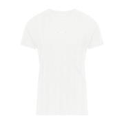 Witte Logo Patch T-shirts en Polos Maison Margiela , White , Heren