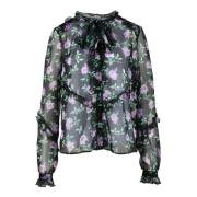 Polyester Overhemd Msgm , Multicolor , Dames