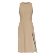 Aansluitende Splitjurk Ami Paris , Beige , Dames