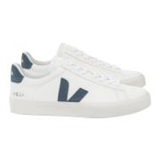 Witte Leren Platte Schoenen California Stijl Veja , White , Heren