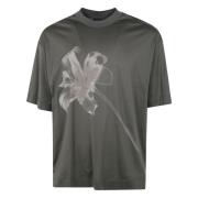 Casual Katoenen T-shirt Emporio Armani , Gray , Heren