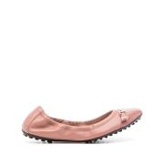 Roze Elastische Platte Schoenen Tod's , Pink , Dames