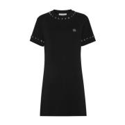 Grafisch T-shirt in zwart Philipp Plein , Black , Dames