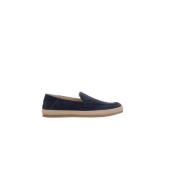 Blauwe Suède Platte Mocassin Schoenen Stuart Weitzman , Blue , Heren